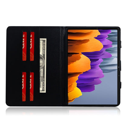 For Samsung Galaxy Tab S7 T870 (2020) 3D Colored Drawing Horizontal Flip Leather Case with Holder & Card Slot & Wallet & Handle(Half Face Cat) - Other Galaxy Tab PC by buy2fix | Online Shopping UK | buy2fix