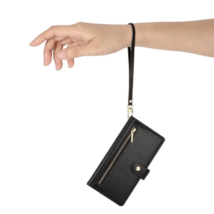 For Google Pixel 9 / 9 Pro Nine Card-slot Zipper Wallet Bag Leather Phone Case(Black) by buy2fix