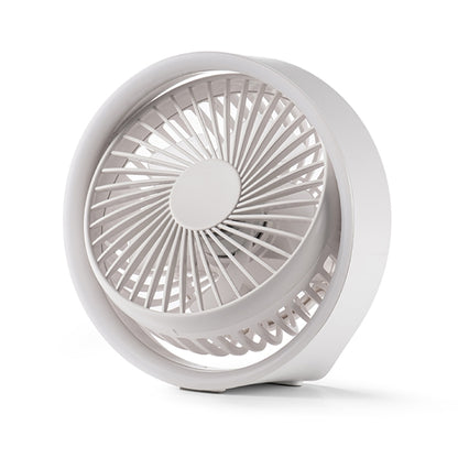 N601 180 Degree Rotating Type-C Desktop Fan with LED Ambience Light(White) by buy2fix