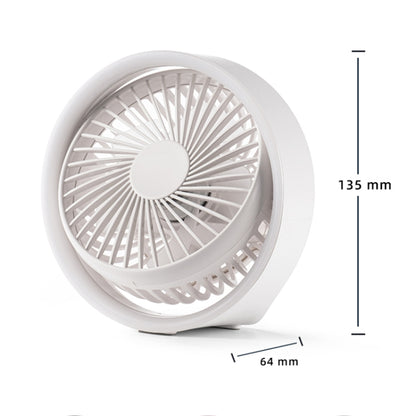 N601 180 Degree Rotating Type-C Desktop Fan with LED Ambience Light(White) by buy2fix