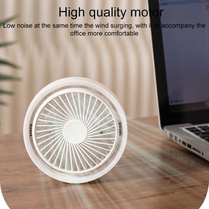 N601 180 Degree Rotating Type-C Desktop Fan with LED Ambience Light(Black) by buy2fix