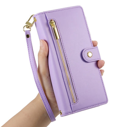 For Redmi K70 Ultra Nine Card-slot Zipper Wallet Bag Leather Phone Case(Purple) - Xiaomi Cases by buy2fix | Online Shopping UK | buy2fix