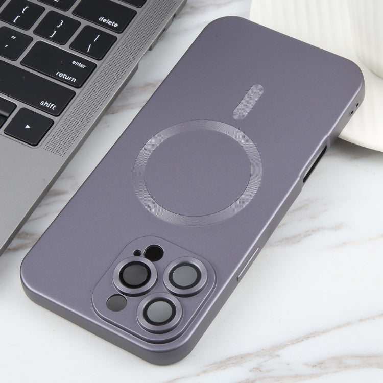 For iPhone 16 Pro Max Liquid TPU Silicone Solid Color MagSafe Phone Case(Grey) by buy2fix
