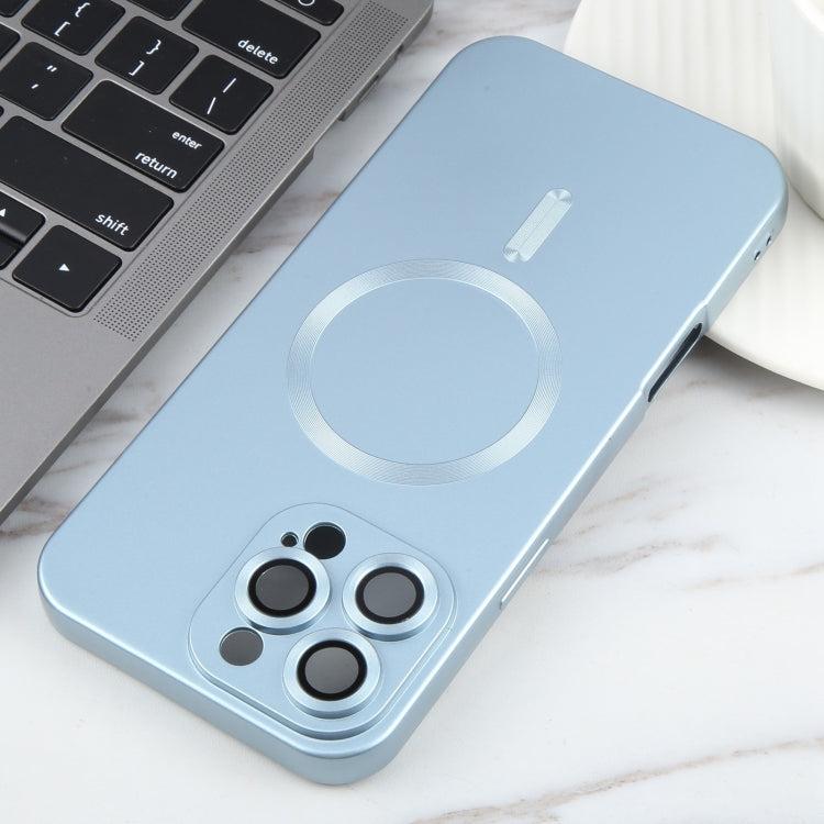 For iPhone 16 Pro Max Liquid TPU Silicone Solid Color MagSafe Phone Case(Blue) by buy2fix