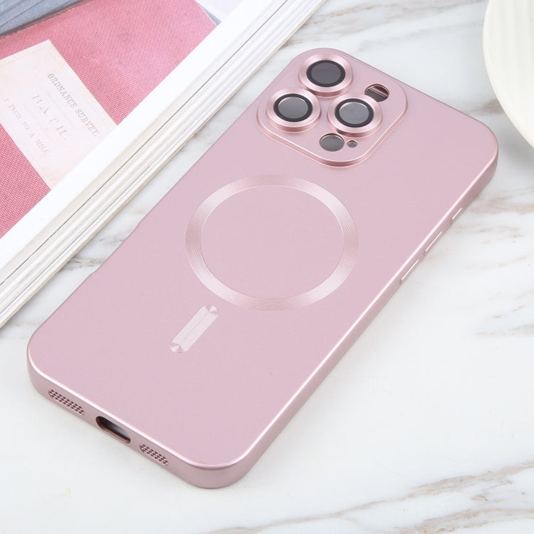 For iPhone 16 Pro Max Liquid TPU Silicone Solid Color MagSafe Phone Case(Rose Gold) by buy2fix