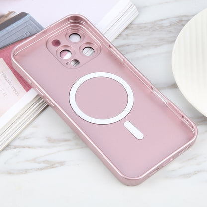 For iPhone 16 Pro Max Liquid TPU Silicone Solid Color MagSafe Phone Case(Rose Gold) by buy2fix