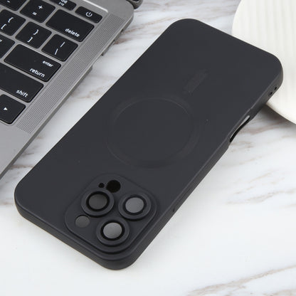 For iPhone 16 Pro Liquid TPU Silicone Solid Color MagSafe Phone Case(Black) by buy2fix