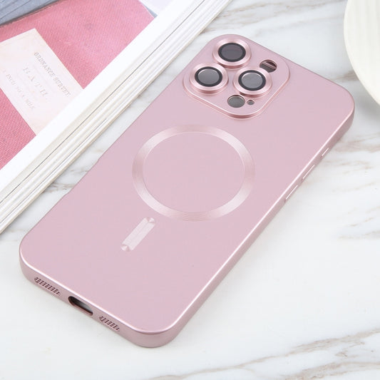 For iPhone 16 Pro Liquid TPU Silicone Solid Color MagSafe Phone Case(Rose Gold) by buy2fix