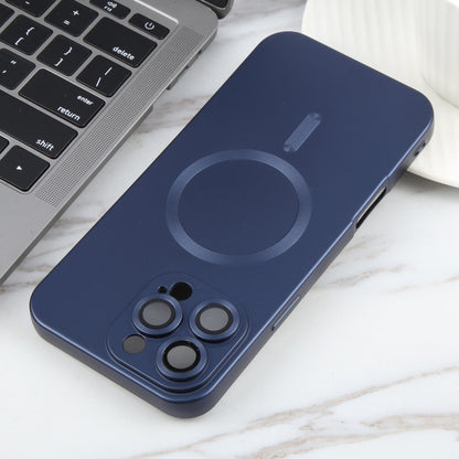 For iPhone 16 Pro Liquid TPU Silicone Solid Color MagSafe Phone Case(Dark Blue) by buy2fix