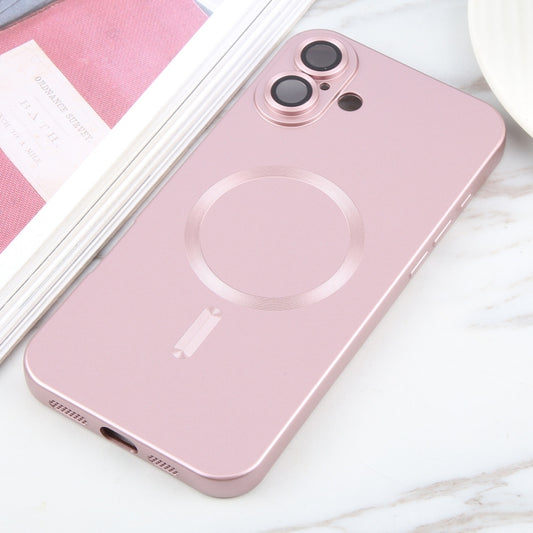 For iPhone 16 Plus Liquid TPU Silicone Solid Color MagSafe Phone Case(Rose Gold) - iPhone 16 Plus Cases by buy2fix | Online Shopping UK | buy2fix