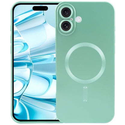 For iPhone 16 Plus Liquid TPU Silicone Solid Color MagSafe Phone Case(Green) - iPhone 16 Plus Cases by buy2fix | Online Shopping UK | buy2fix