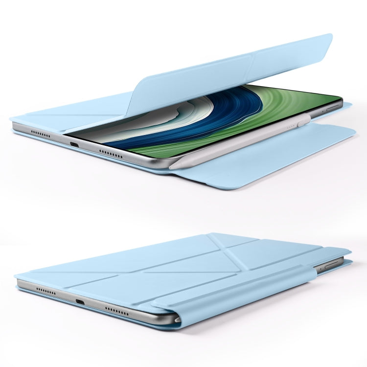 For Huawei MatePad Pro 13.2 2023 Fixed Buckle Magnetic Deformation Leather Tablet Case(Ice Blue) - Huawei by buy2fix | Online Shopping UK | buy2fix