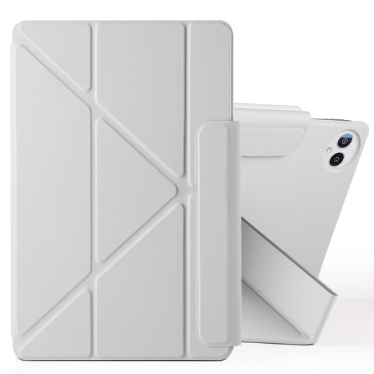 For Huawei MatePad Pro 13.2 2023 Fixed Buckle Magnetic Deformation Leather Tablet Case(Grey) - Huawei by buy2fix | Online Shopping UK | buy2fix