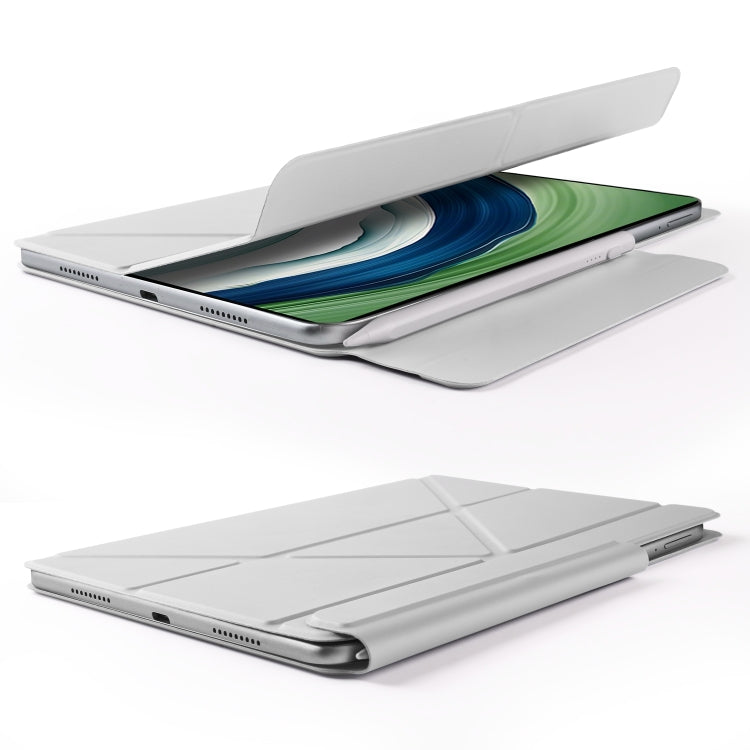 For Huawei MatePad Pro 13.2 2023 Fixed Buckle Magnetic Deformation Leather Tablet Case(Grey) - Huawei by buy2fix | Online Shopping UK | buy2fix
