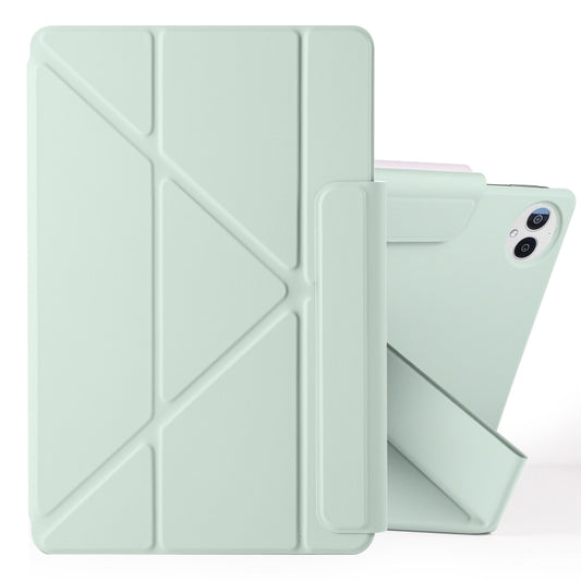 For Huawei MatePad Pro 13.2 2023 Fixed Buckle Magnetic Deformation Leather Tablet Case(Baby Green) - Huawei by buy2fix | Online Shopping UK | buy2fix