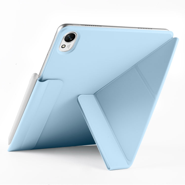 For Huawei MatePad Air 12 2024 Fixed Buckle Magnetic Deformation Leather Tablet Case(Ice Blue) - Huawei by buy2fix | Online Shopping UK | buy2fix