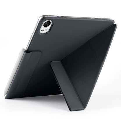 For Huawei MatePad Air 12 2024 Fixed Buckle Magnetic Deformation Leather Tablet Case(Black) - Huawei by buy2fix | Online Shopping UK | buy2fix
