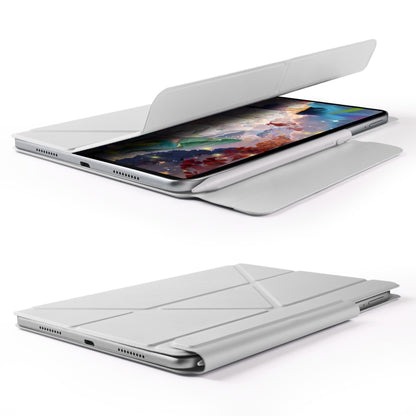 For Huawei MatePad Air 12 2024 Fixed Buckle Magnetic Deformation Leather Tablet Case(Grey) - Huawei by buy2fix | Online Shopping UK | buy2fix