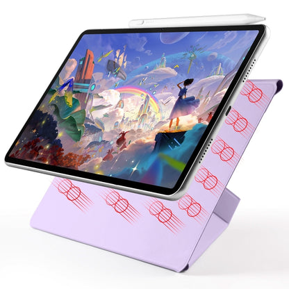 For Huawei MatePad Air 12 2024 Fixed Buckle Magnetic Deformation Leather Tablet Case(Purple) - Huawei by buy2fix | Online Shopping UK | buy2fix