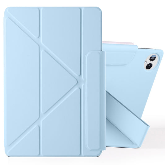 For Huawei MatePad Pro 12.2 2024 Fixed Buckle Magnetic Deformation Leather Tablet Case(Ice Blue) - Huawei by buy2fix | Online Shopping UK | buy2fix