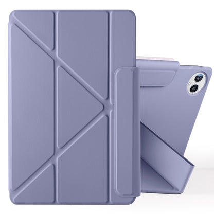 For Huawei MatePad Pro 12.2 2024 Fixed Buckle Magnetic Deformation Leather Tablet Case(Lavender Purple) - Huawei by buy2fix | Online Shopping UK | buy2fix