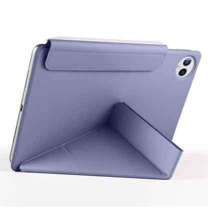 For Huawei MatePad Pro 12.2 2024 Fixed Buckle Magnetic Deformation Leather Tablet Case(Lavender Purple) - Huawei by buy2fix | Online Shopping UK | buy2fix
