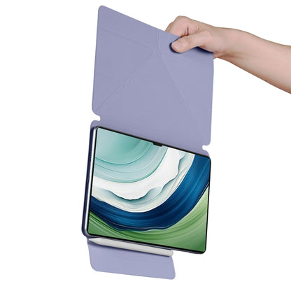 For Huawei MatePad Pro 12.2 2024 Fixed Buckle Magnetic Deformation Leather Tablet Case(Lavender Purple) - Huawei by buy2fix | Online Shopping UK | buy2fix