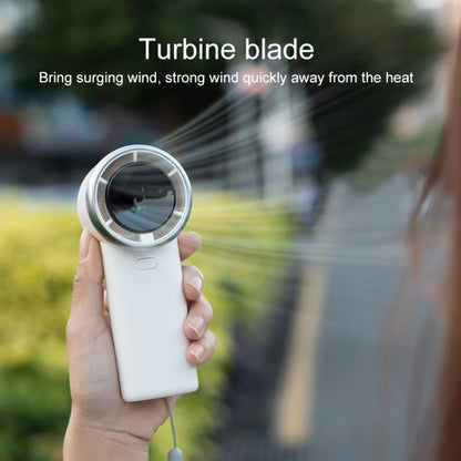 N603 HD Digital Display Handheld Turbine Fan(White) by buy2fix