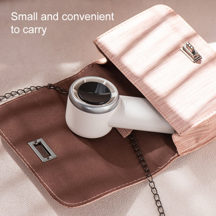 N603 HD Digital Display Handheld Turbine Fan(White) by buy2fix