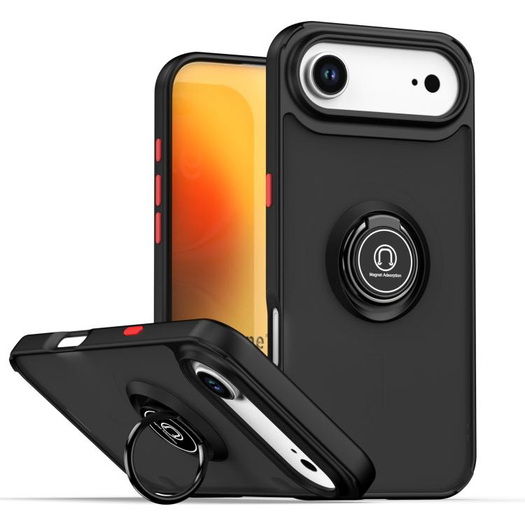 For iPhone Air Q Shadow 1 Series TPU + PC Phone Case with Ring(Black+Red) - iPhone Air Cases by buy2fix | Online Shopping UK | buy2fix