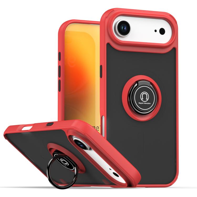 For iPhone Air Q Shadow 1 Series TPU + PC Phone Case with Ring(Red) - iPhone Air Cases by buy2fix | Online Shopping UK | buy2fix