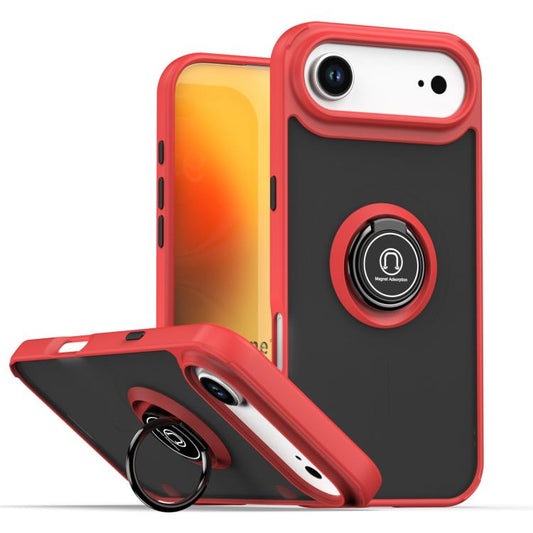 For iPhone Air Q Shadow 1 Series TPU + PC Phone Case with Ring(Red) - iPhone Air Cases by buy2fix | Online Shopping UK | buy2fix