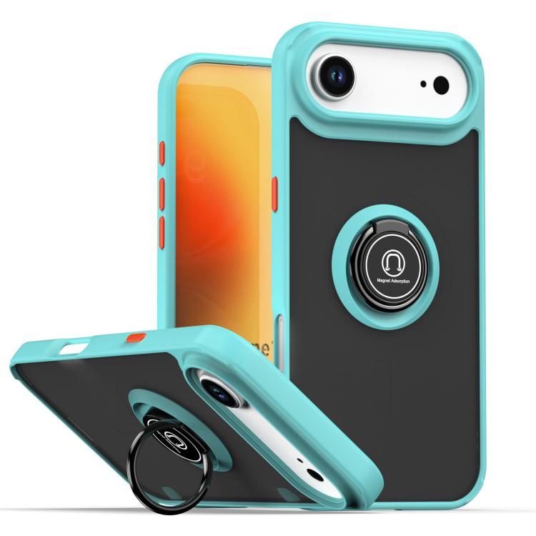 For iPhone Air Q Shadow 1 Series TPU + PC Phone Case with Ring(Sky Blue) - iPhone Air Cases by buy2fix | Online Shopping UK | buy2fix