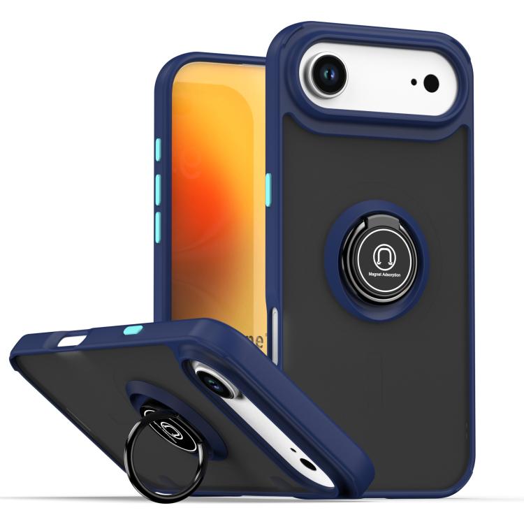 For iPhone Air Q Shadow 1 Series TPU + PC Phone Case with Ring(Royal Blue) - iPhone Air Cases by buy2fix | Online Shopping UK | buy2fix