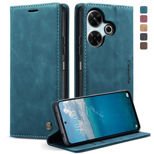 For Redmi 13 CaseMe 013 Multifunctional Horizontal Flip Leather Phone Case(Blue) - Redmi 13 Cases by CaseMe | Online Shopping UK | buy2fix