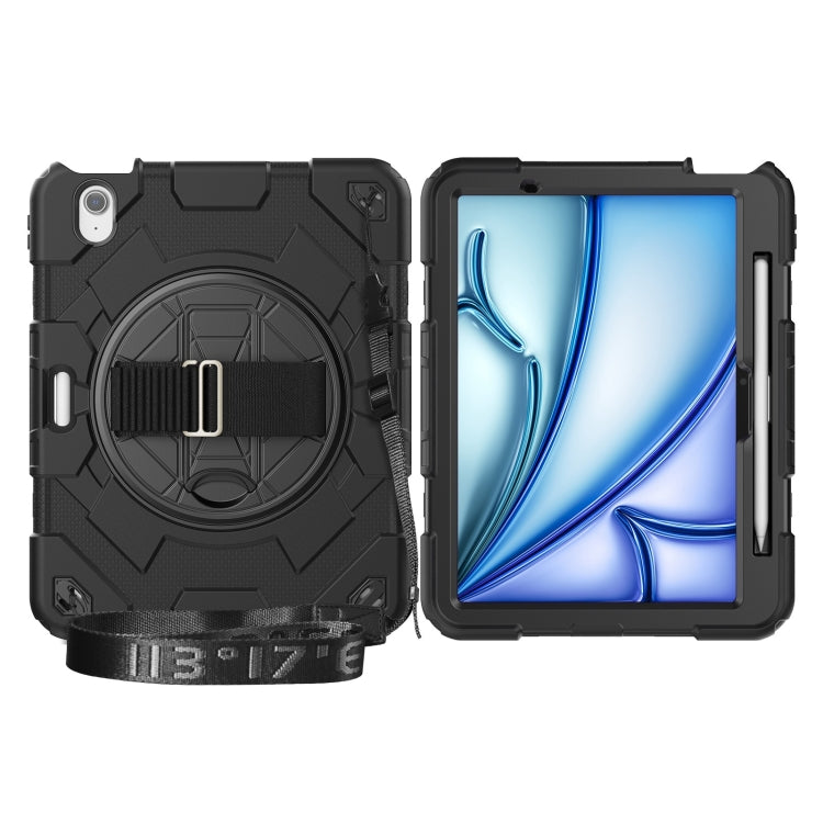 For iPad Air 11 2025 /  2024 Spider Hand Grip Turntable Stand Tablet Case(Black) - iPad Air 11 2025 / 2024 Cases by buy2fix | Online Shopping UK | buy2fix