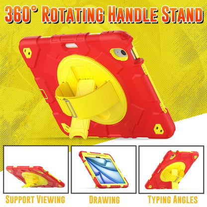 For iPad Air 11 2025 /  2024 Spider Hand Grip Turntable Stand Tablet Case(Yellow Red) - iPad Air 11 2025 / 2024 Cases by buy2fix | Online Shopping UK | buy2fix