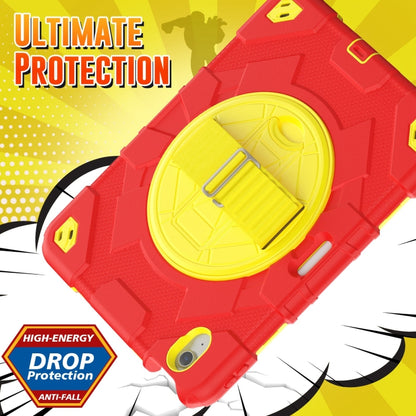 For iPad Air 11 2025 /  2024 Spider Hand Grip Turntable Stand Tablet Case(Yellow Red) - iPad Air 11 2025 / 2024 Cases by buy2fix | Online Shopping UK | buy2fix