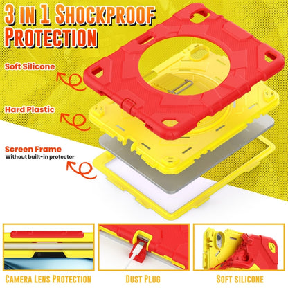 For iPad Air 11 2025 /  2024 Spider Hand Grip Turntable Stand Tablet Case(Yellow Red) - iPad Air 11 2025 / 2024 Cases by buy2fix | Online Shopping UK | buy2fix