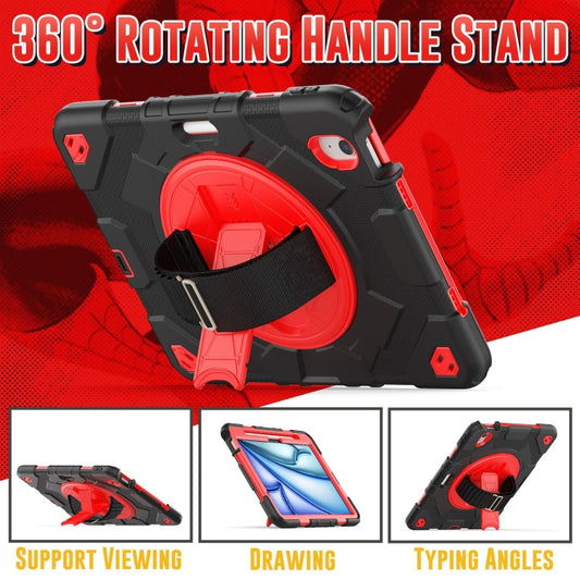 For iPad Air 11 2025 /  2024 Spider Hand Grip Turntable Stand Tablet Case(Black Red) - iPad Air 11 2025 / 2024 Cases by buy2fix | Online Shopping UK | buy2fix