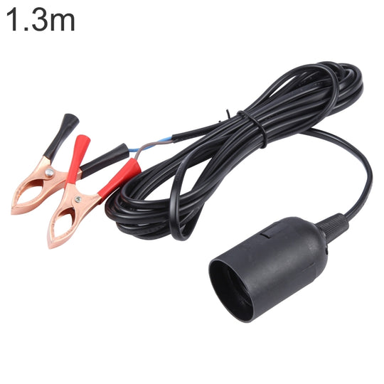 E14 Car Battery Charging Crocodile Clip to Headlight Connection Cable, Cable Length:1.3m