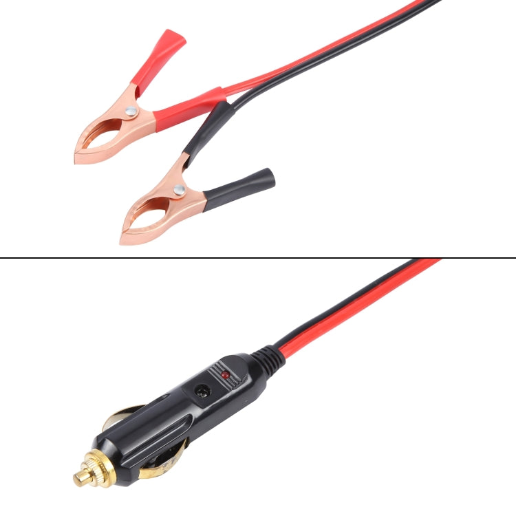 1m Car Battery Charging Crocodile Clip to Cigarette Lighter Connection Cable by buy2fix