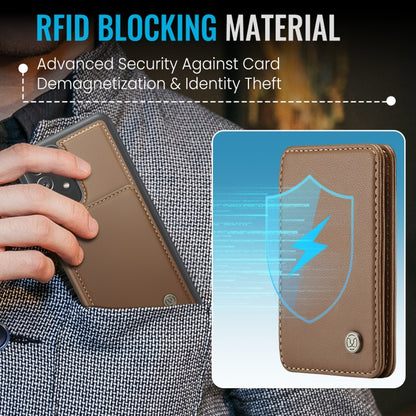 For Samsung Galaxy A52 5G / A52 4G JEEHOOD J05 Business Magnetic Style RFID Leather Phone Case(Brown) - Galaxy Phone Cases by JEEHOOD | Online Shopping UK | buy2fix