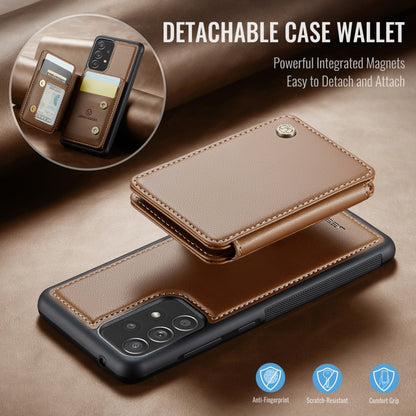 For Samsung Galaxy A52 5G / A52 4G JEEHOOD J05 Business Magnetic Style RFID Leather Phone Case(Brown) - Galaxy Phone Cases by JEEHOOD | Online Shopping UK | buy2fix