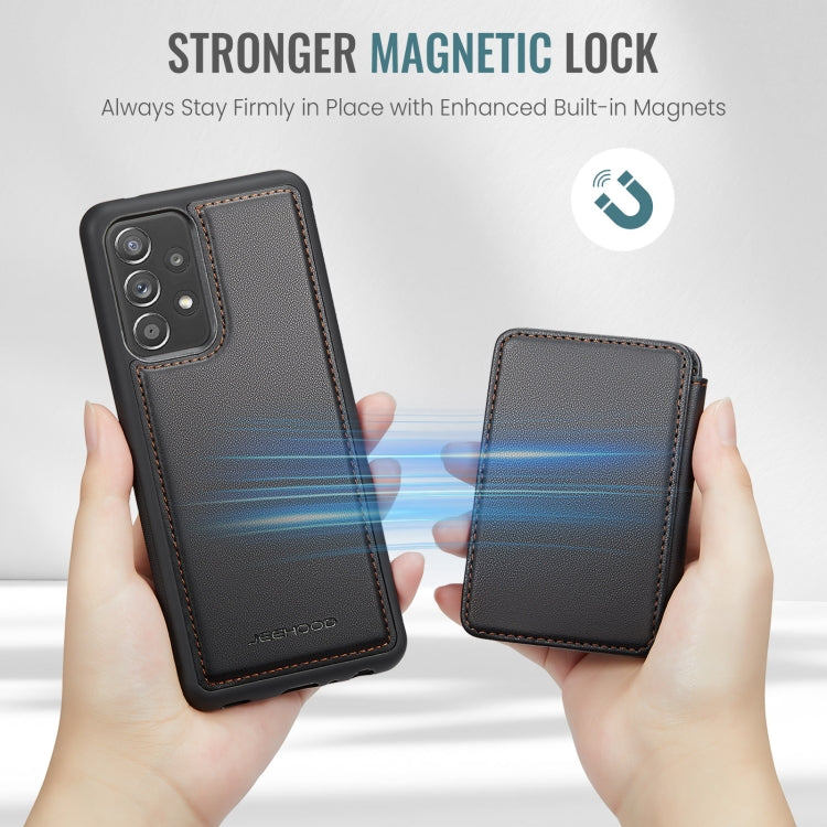 For Samsung Galaxy A52s 5G JEEHOOD J05 Business Magnetic Style RFID Leather Phone Case(Black) - Galaxy Phone Cases by JEEHOOD | Online Shopping UK | buy2fix