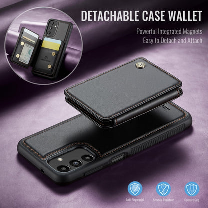 For Samsung Galaxy A13 5G JEEHOOD J05 Business Magnetic Style RFID Leather Phone Case(Black) - Galaxy Phone Cases by JEEHOOD | Online Shopping UK | buy2fix
