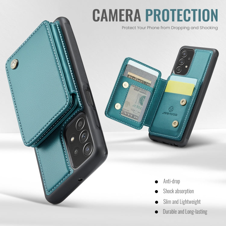For Samsung Galaxy A23 JEEHOOD J05 Business Magnetic Style RFID Leather Phone Case(Blue Green) - Galaxy Phone Cases by JEEHOOD | Online Shopping UK | buy2fix