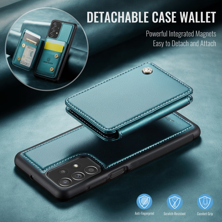 For Samsung Galaxy A23 JEEHOOD J05 Business Magnetic Style RFID Leather Phone Case(Blue Green) - Galaxy Phone Cases by JEEHOOD | Online Shopping UK | buy2fix