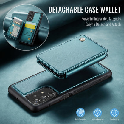 For Samsung Galaxy A23 JEEHOOD J05 Business Magnetic Style RFID Leather Phone Case(Blue Green) - Galaxy Phone Cases by JEEHOOD | Online Shopping UK | buy2fix