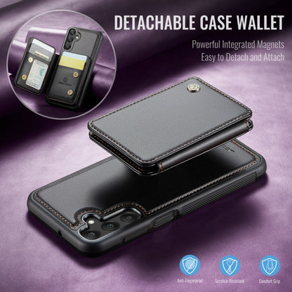For Samsung Galaxy A25 JEEHOOD J05 Business Magnetic Style RFID Leather Phone Case(Black) - Galaxy Phone Cases by JEEHOOD | Online Shopping UK | buy2fix